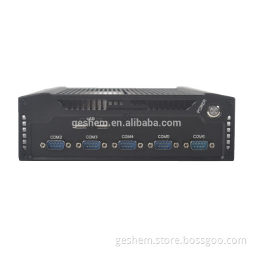 HDD+SSD Fanless design industrial computer type 2 Ethernet Mini PC